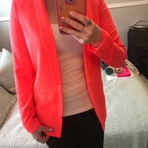 Neon coral blazer